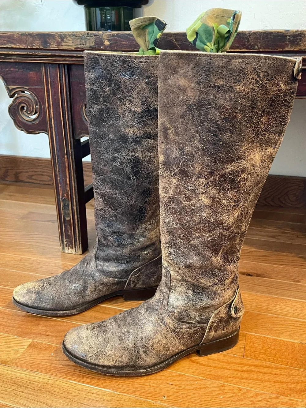 Frye distressed leather